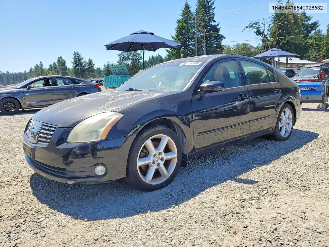 2004 Nissan Maxima 3.5 Se VIN: 1N4BA41E54C928632 Lot: 56404566