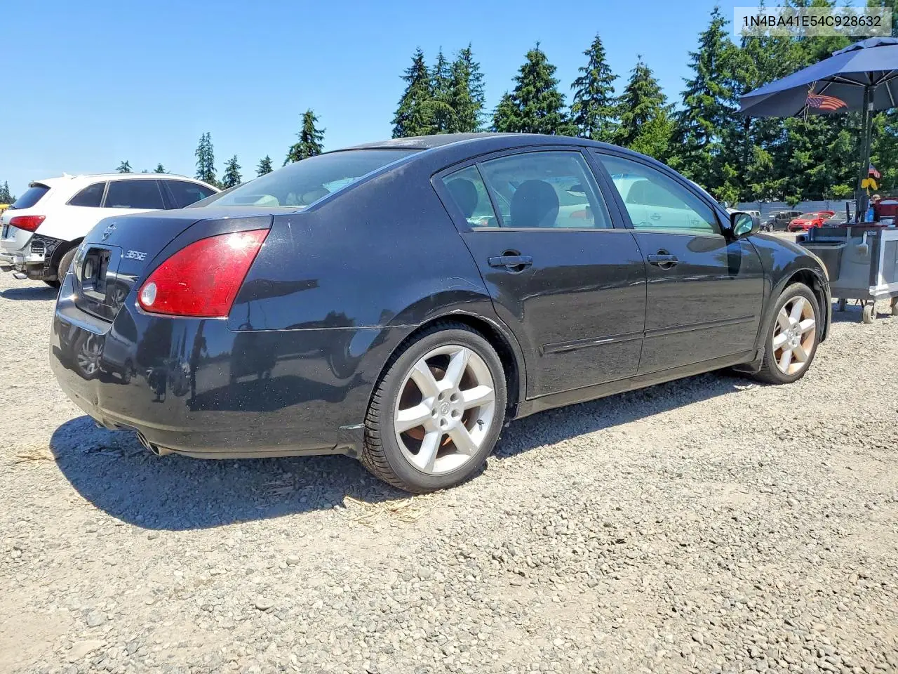 2004 Nissan Maxima 3.5 Se VIN: 1N4BA41E54C928632 Lot: 56404566