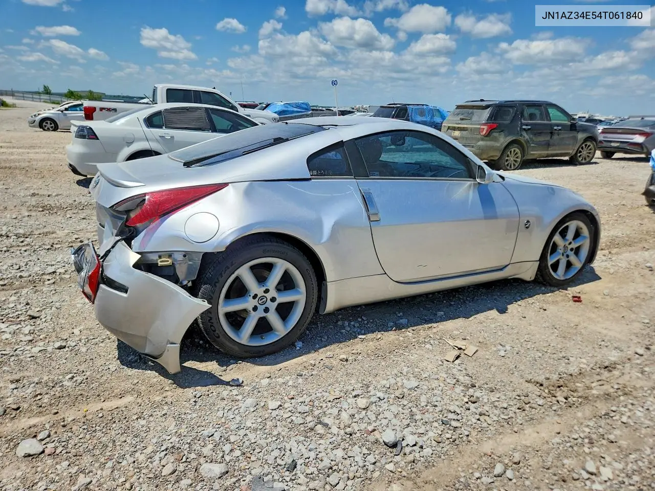 2004 Nissan 350Z Coupe VIN: JN1AZ34E54T061840 Lot: 57585326