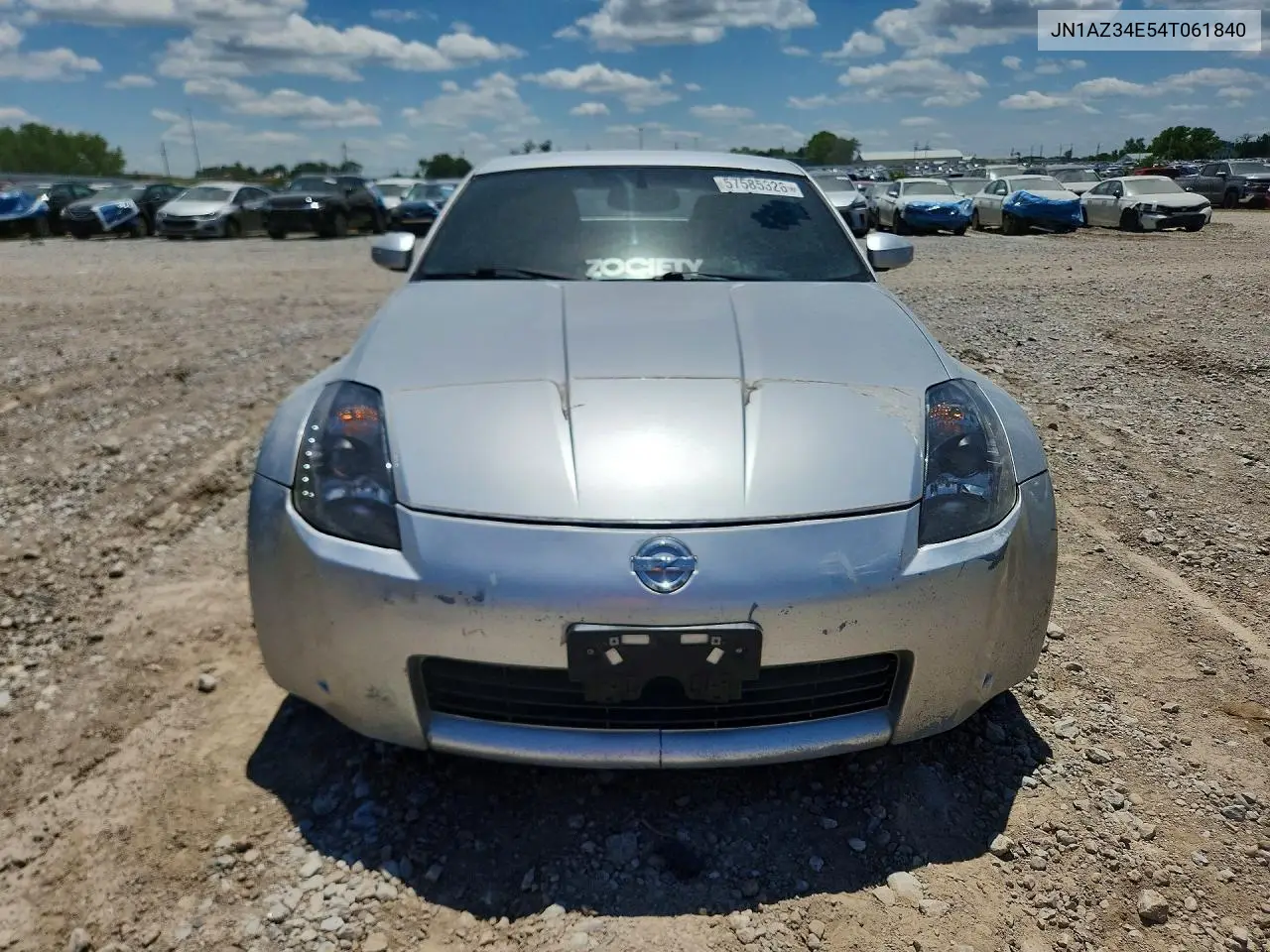 2004 Nissan 350Z Coupe VIN: JN1AZ34E54T061840 Lot: 57585326