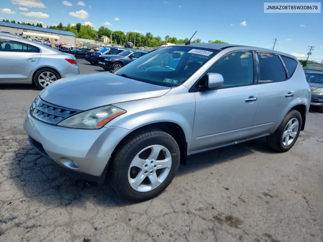 2005 Nissan Murano S VIN: JN8AZ08T85W308678 Lot: 54882646