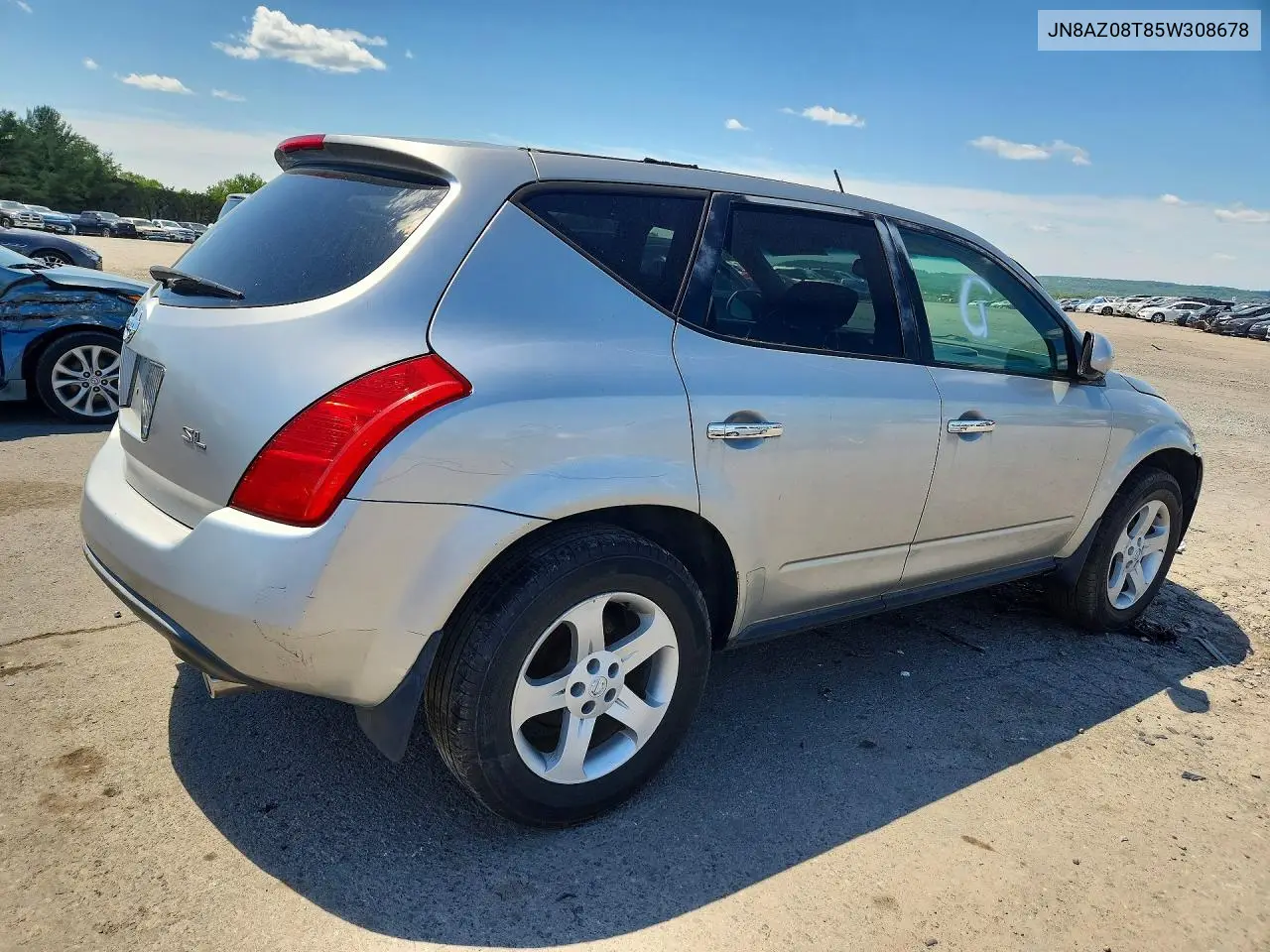 2005 Nissan Murano S VIN: JN8AZ08T85W308678 Lot: 54882646