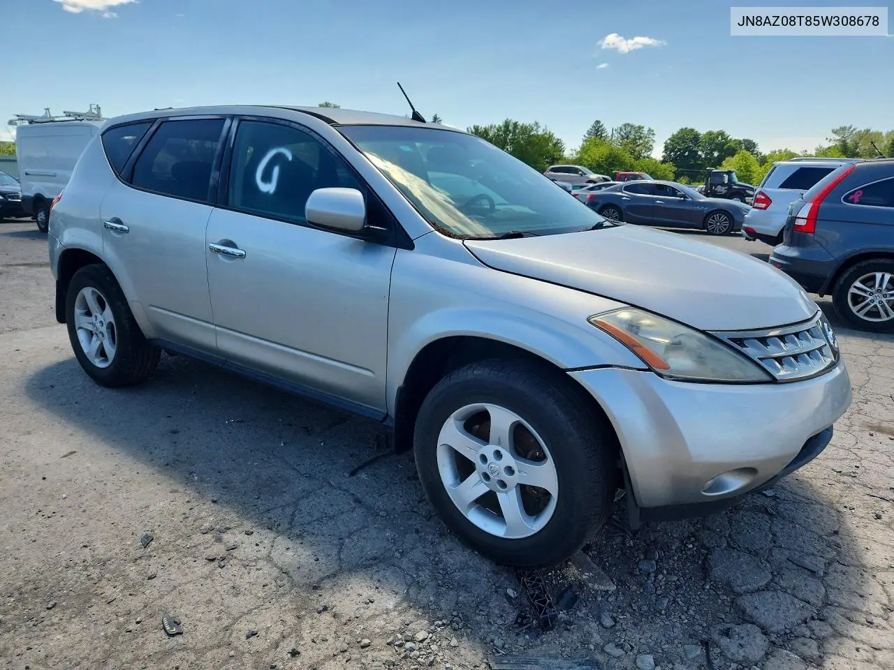 2005 Nissan Murano S VIN: JN8AZ08T85W308678 Lot: 54882646