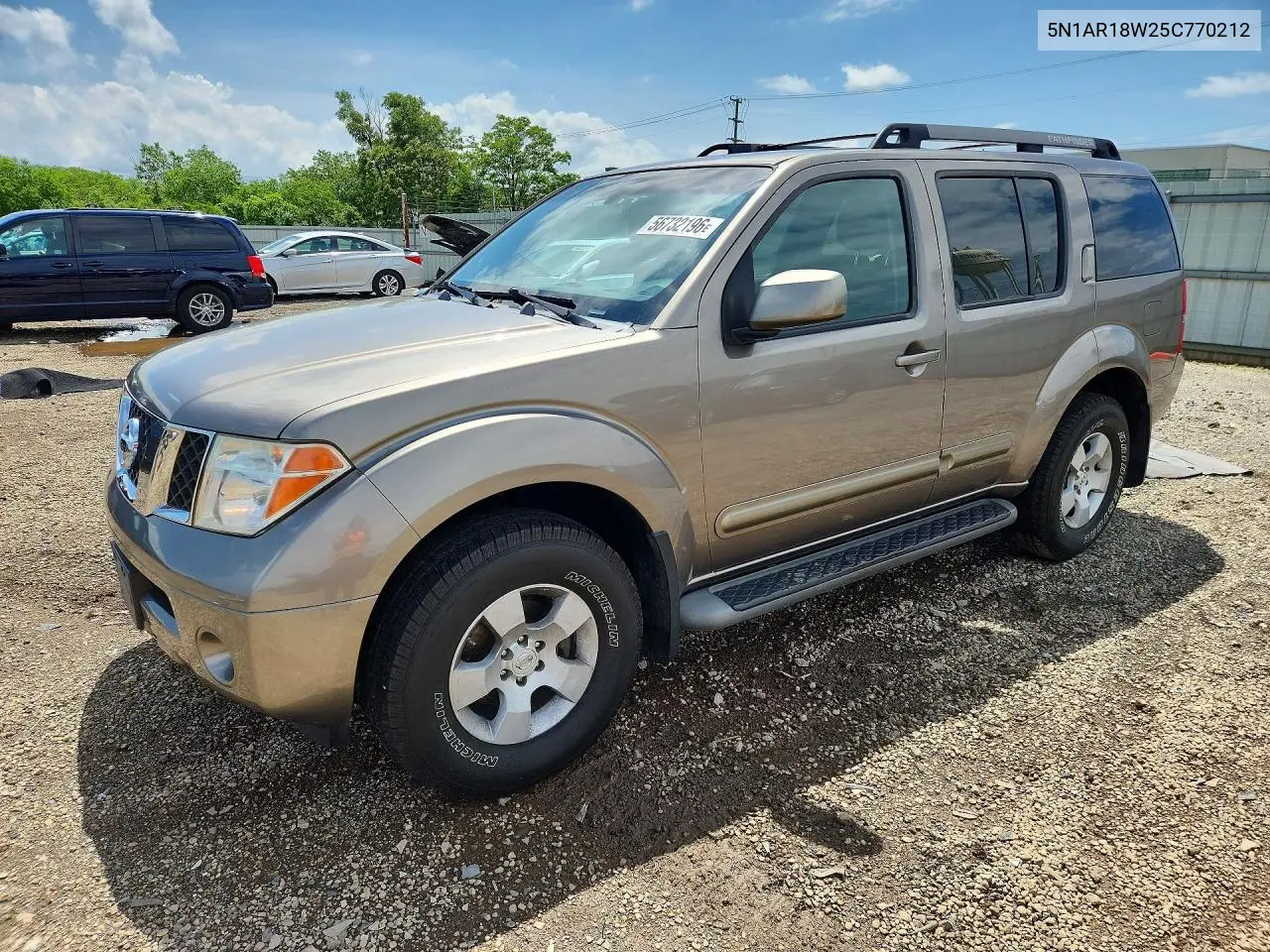 2005 Nissan Pathfinder Xe VIN: 5N1AR18W25C770212 Lot: 56732196