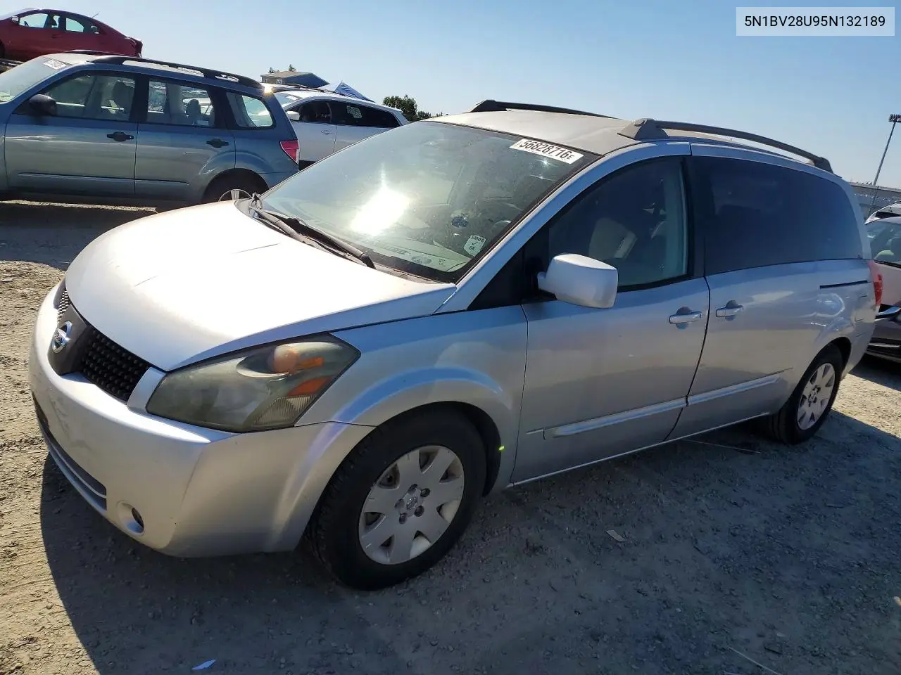 2005 Nissan Quest 3.5 VIN: 5N1BV28U95N132189 Lot: 56828716