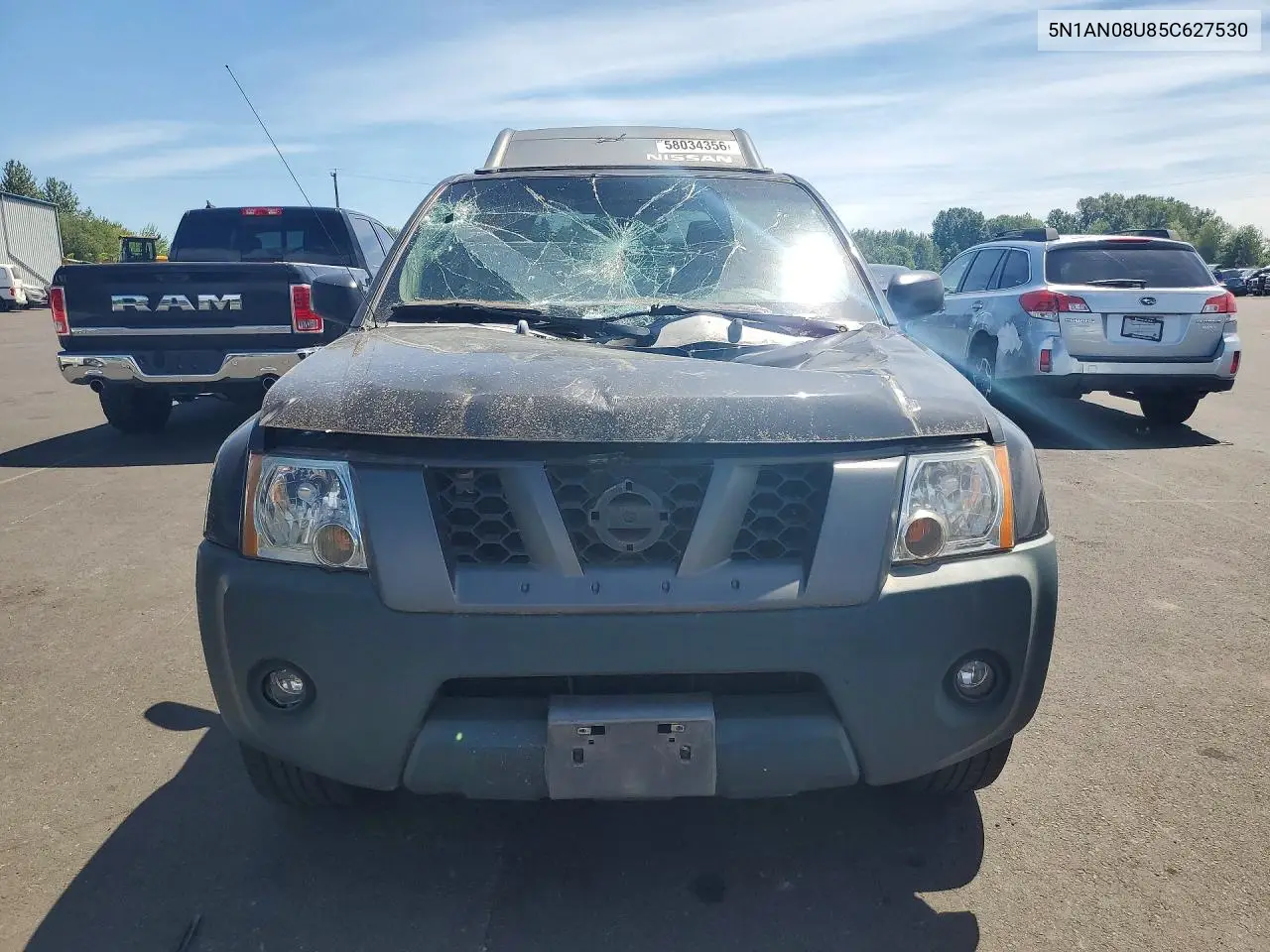 2005 Nissan Xterra S VIN: 5N1AN08U85C627530 Lot: 58034356