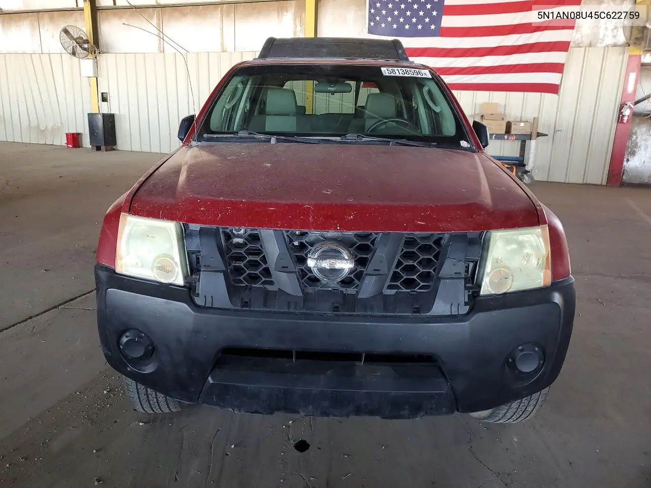 2005 Nissan Xterra S VIN: 5N1AN08U45C622759 Lot: 58138596