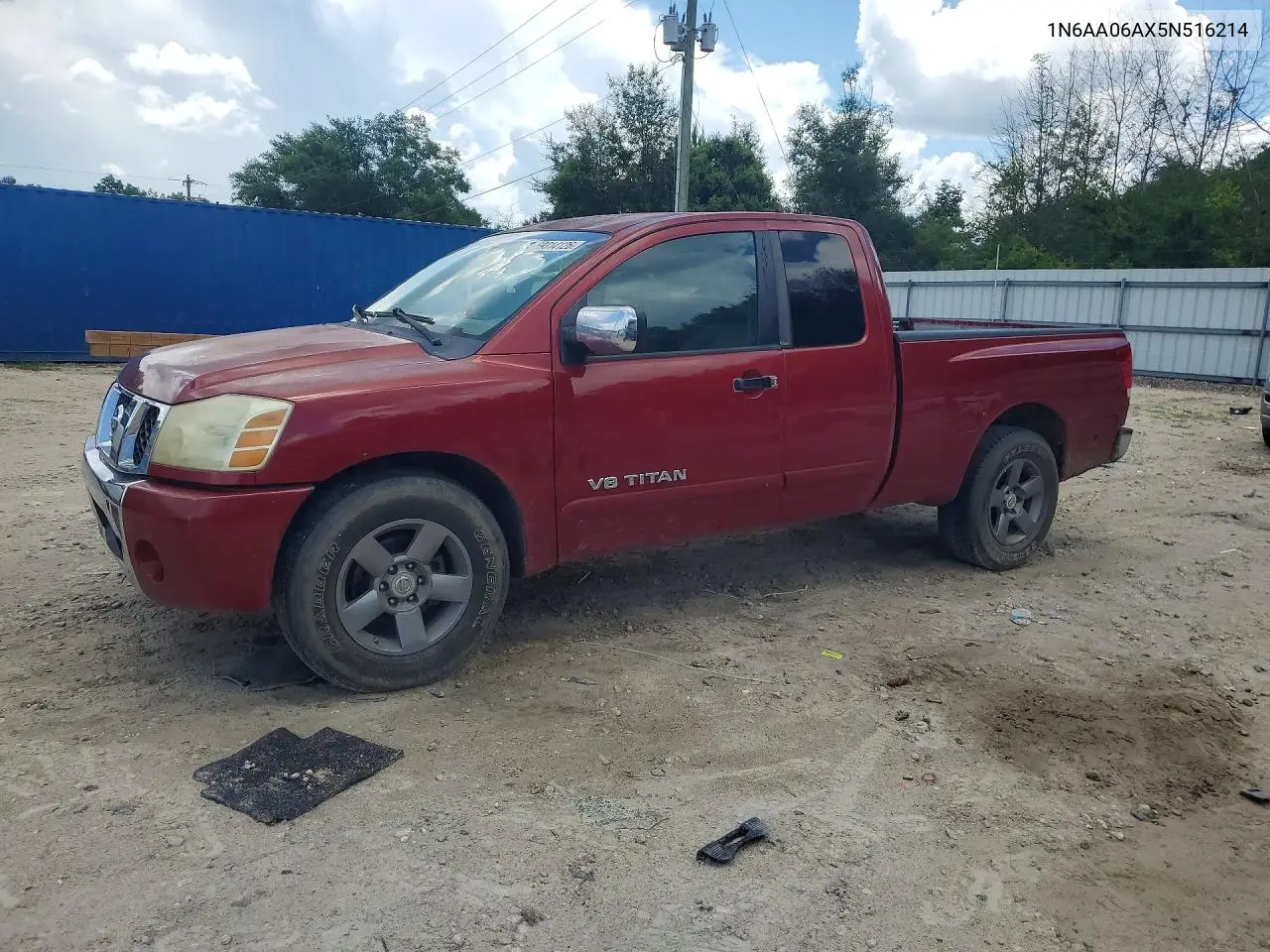 2005 Nissan Titan Xe VIN: 1N6AA06AX5N516214 Lot: 59314126