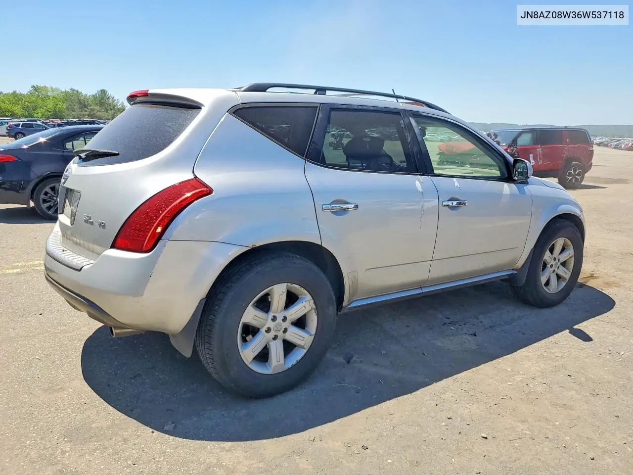 2006 Nissan Murano S VIN: JN8AZ08W36W537118 Lot: 56145556