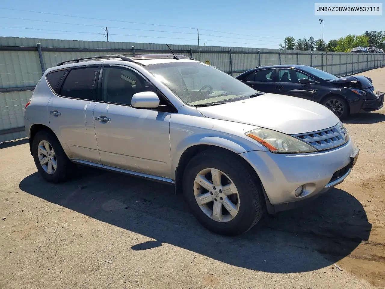 2006 Nissan Murano S VIN: JN8AZ08W36W537118 Lot: 56145556