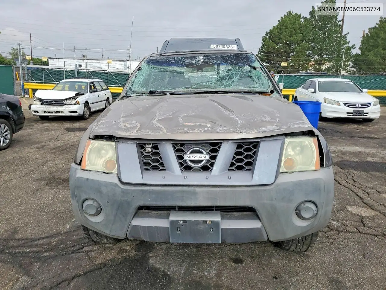 2006 Nissan Xterra X VIN: 5N1AN08W06C533774 Lot: 58749326