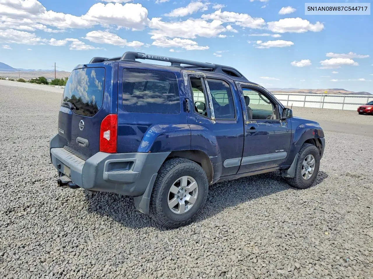 2007 Nissan Xterra X VIN: 5N1AN08W87C544717 Lot: 58267926