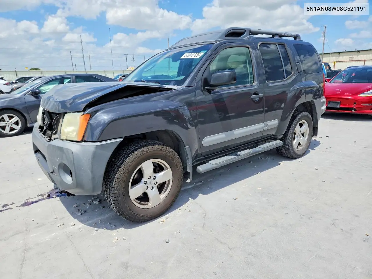 2008 Nissan Xterra X VIN: 5N1AN08W08C521191 Lot: 56846726