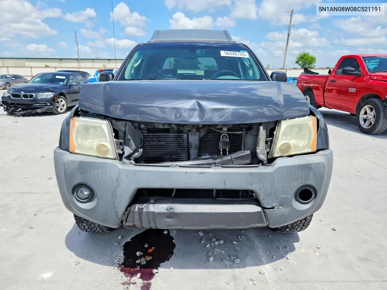 2008 Nissan Xterra X VIN: 5N1AN08W08C521191 Lot: 56846726