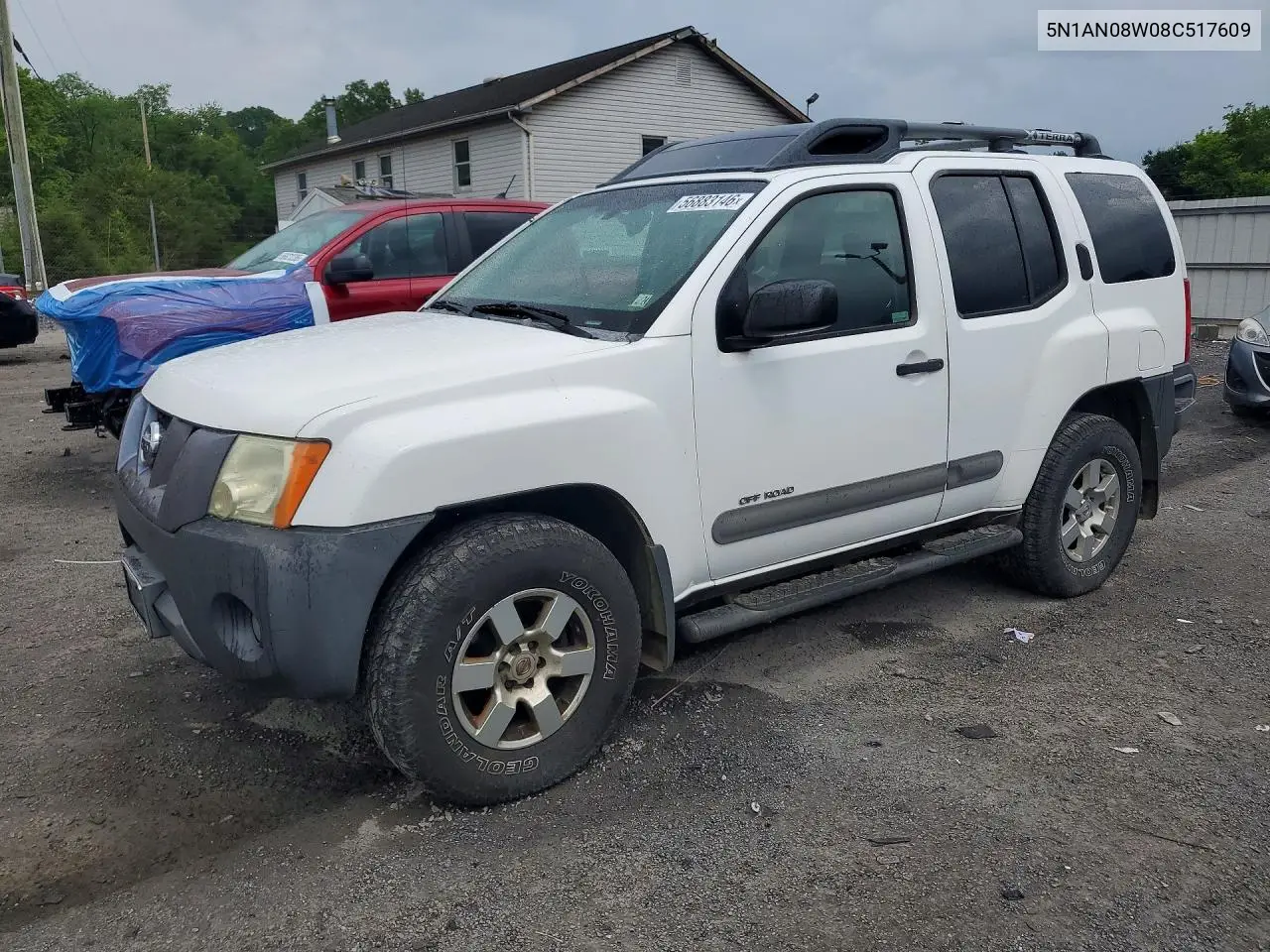 2008 Nissan Xterra X VIN: 5N1AN08W08C517609 Lot: 56883146