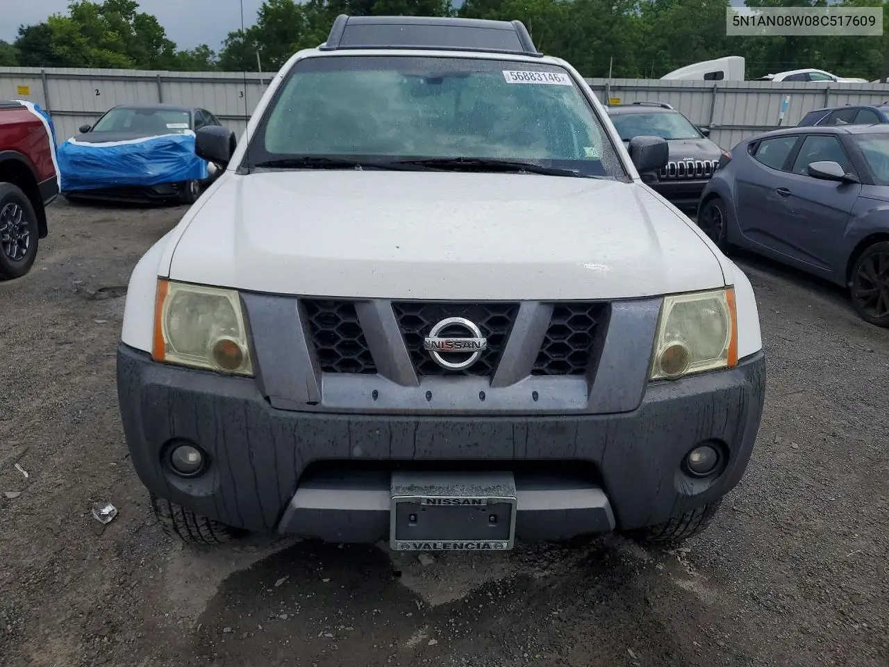 2008 Nissan Xterra X VIN: 5N1AN08W08C517609 Lot: 56883146