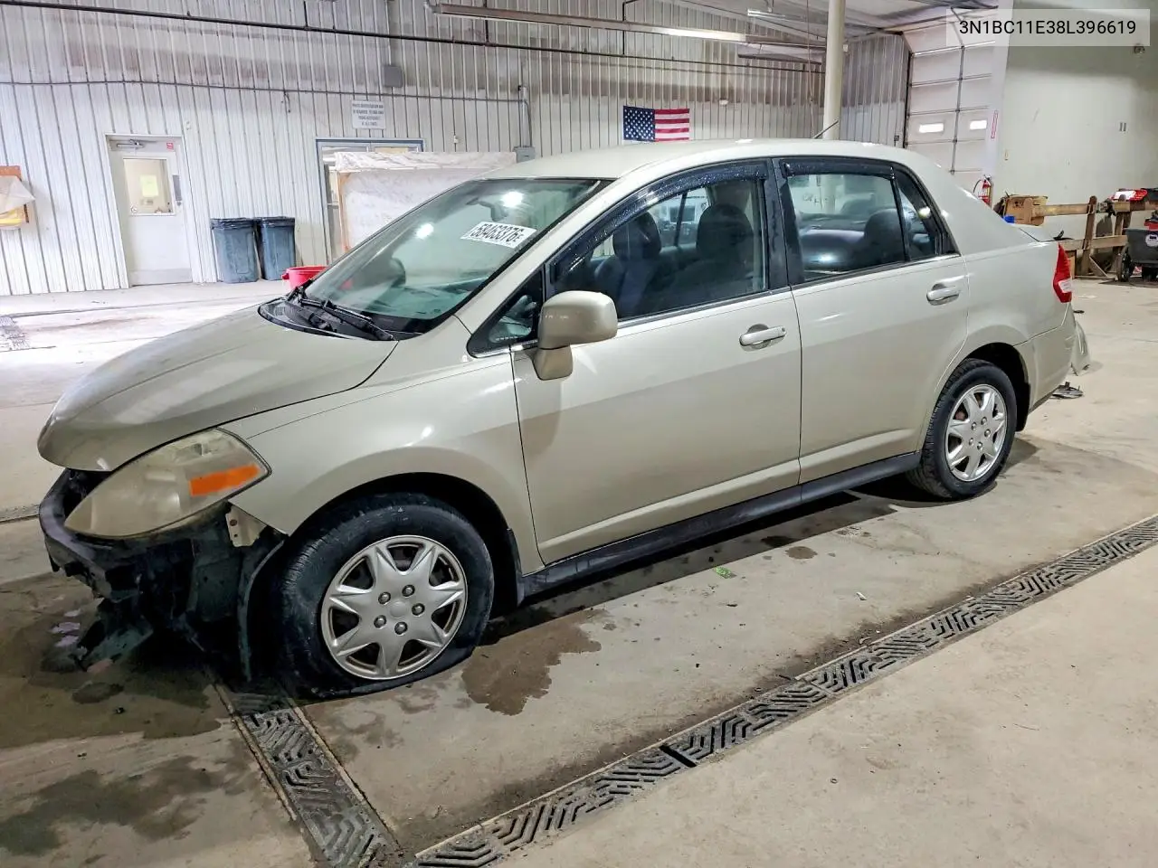 2008 Nissan Versa 1.8 S VIN: 3N1BC11E38L396619 Lot: 58463376