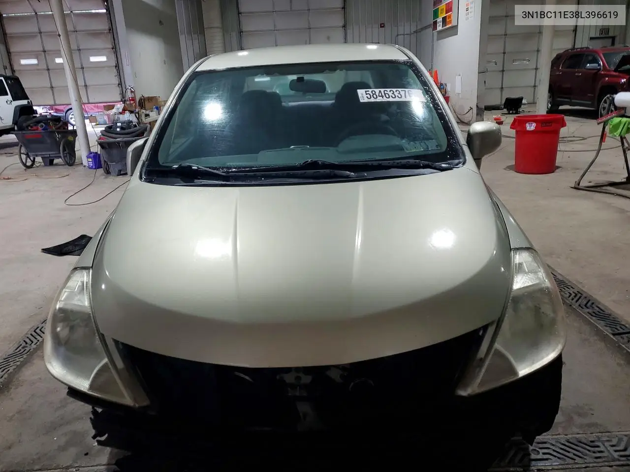 2008 Nissan Versa 1.8 S VIN: 3N1BC11E38L396619 Lot: 58463376