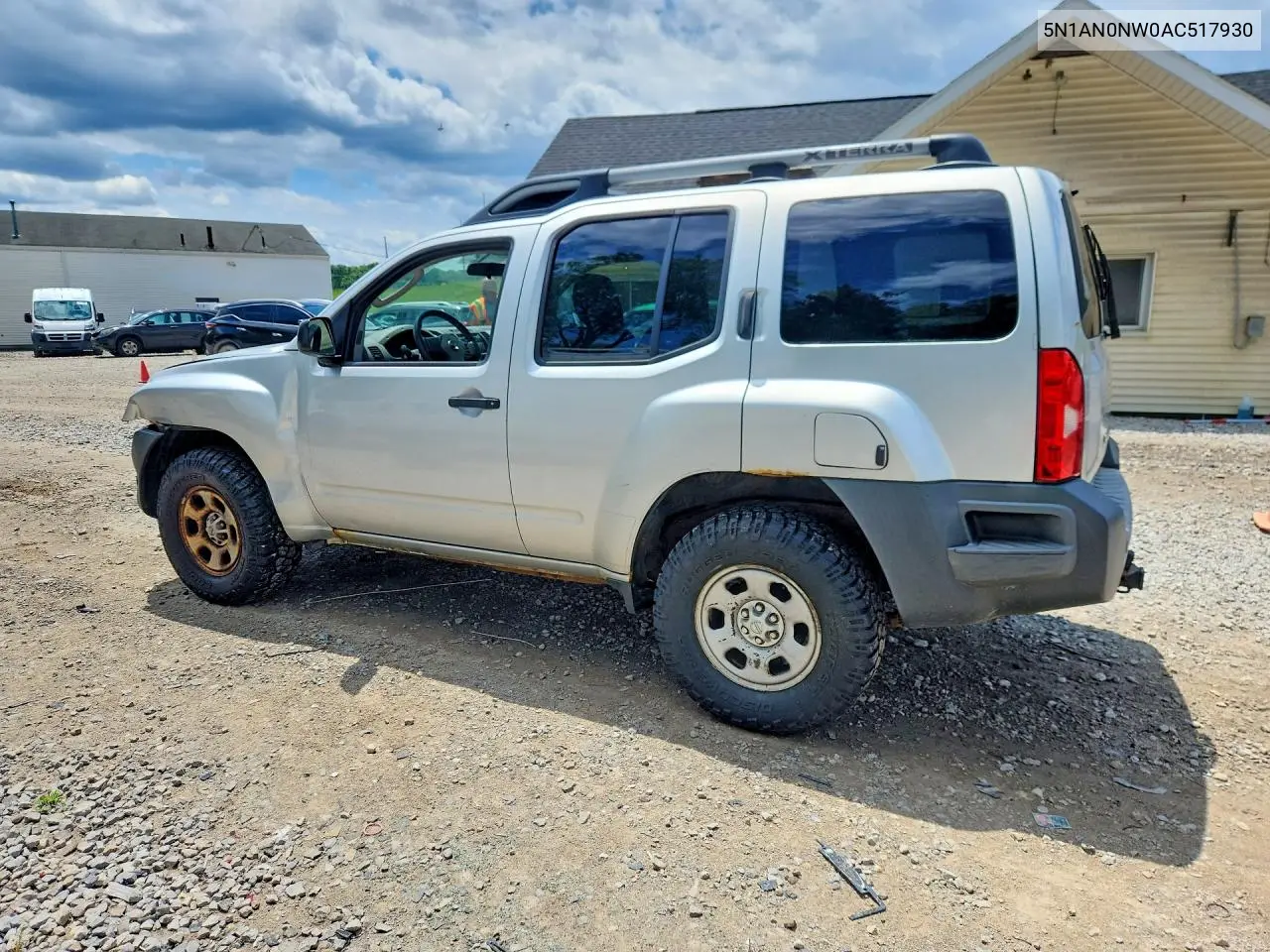 2010 Nissan Xterra X VIN: 5N1AN0NW0AC517930 Lot: 57410356