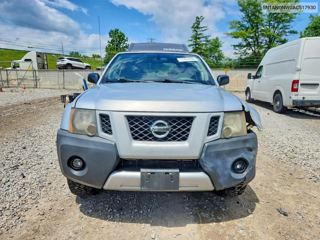 2010 Nissan Xterra X VIN: 5N1AN0NW0AC517930 Lot: 57410356