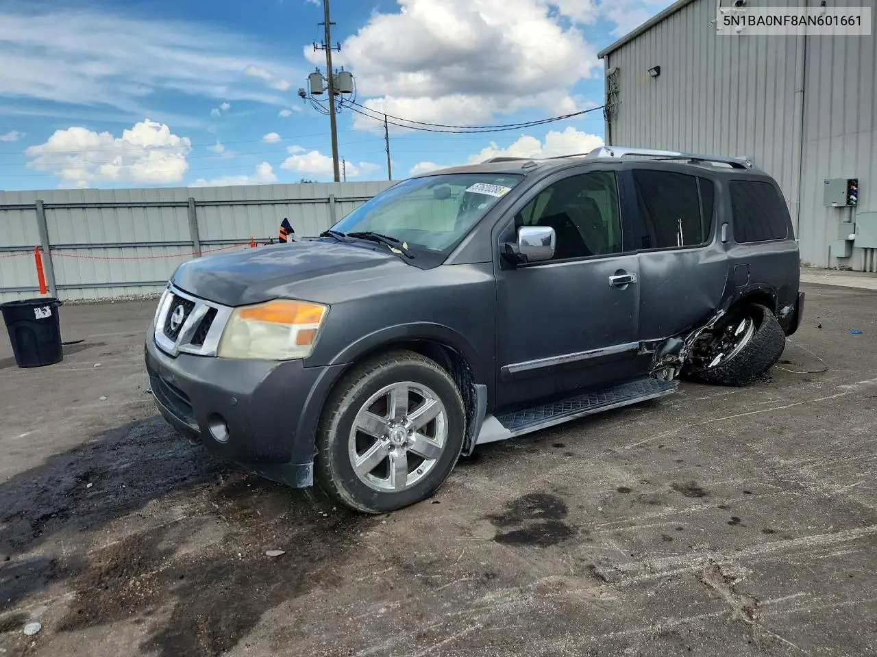 2010 Nissan Armada Platinum VIN: 5N1BA0NF8AN601661 Lot: 57620286