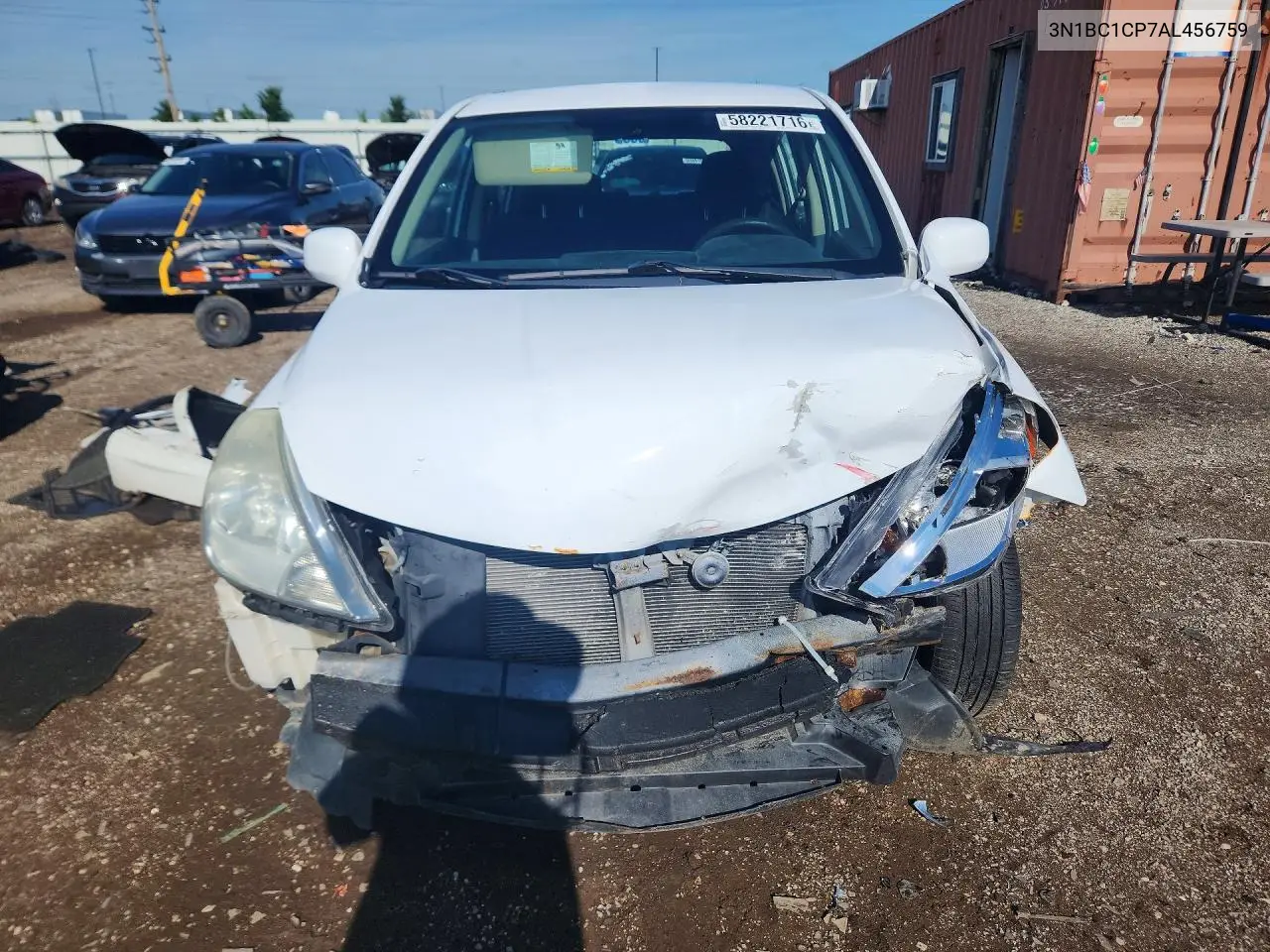 2010 Nissan Versa 1.8 S VIN: 3N1BC1CP7AL456759 Lot: 58221716