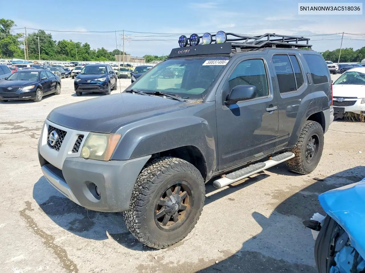 2010 Nissan Xterra X VIN: 5N1AN0NW3AC518036 Lot: 58837486