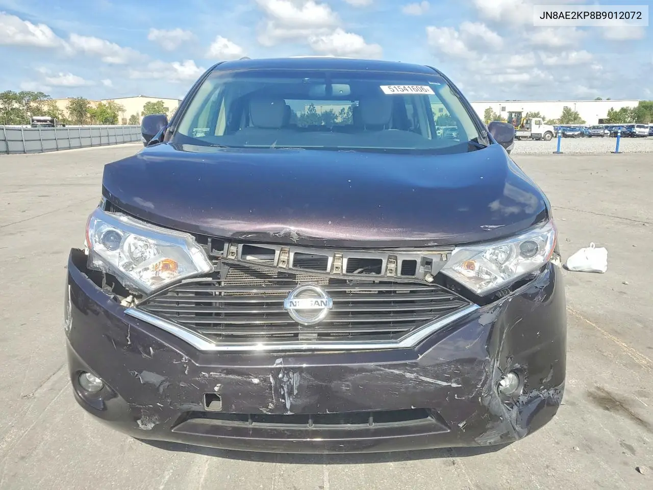 2011 Nissan Quest 3.5 S VIN: JN8AE2KP8B9012072 Lot: 51541606