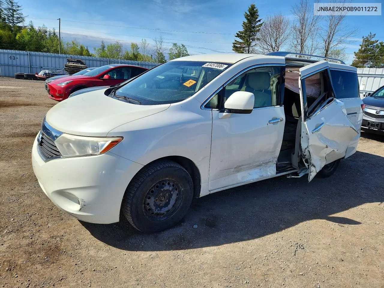 2011 Nissan Quest 3.5 S VIN: JN8AE2KP0B9011272 Lot: 53457006