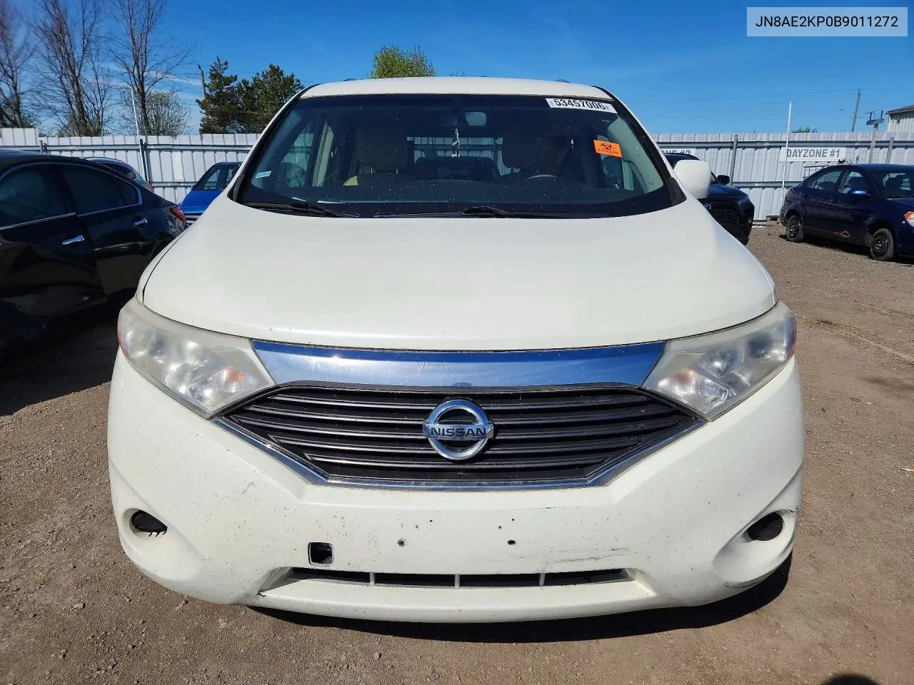 2011 Nissan Quest 3.5 S VIN: JN8AE2KP0B9011272 Lot: 53457006