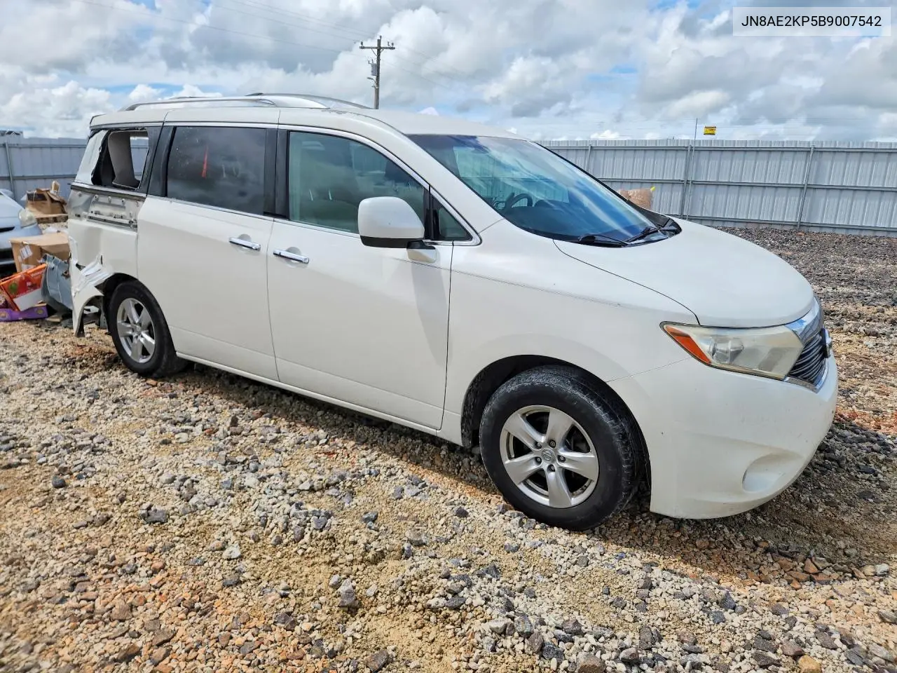 2011 Nissan Quest 3.5 S VIN: JN8AE2KP5B9007542 Lot: 55367956