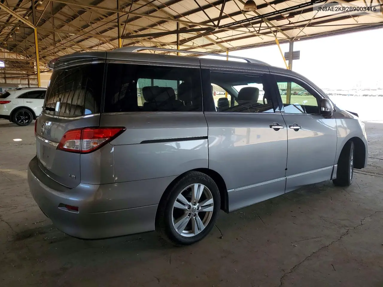 2011 Nissan Quest 3.5 S VIN: JN8AE2KP2B9003416 Lot: 56309036