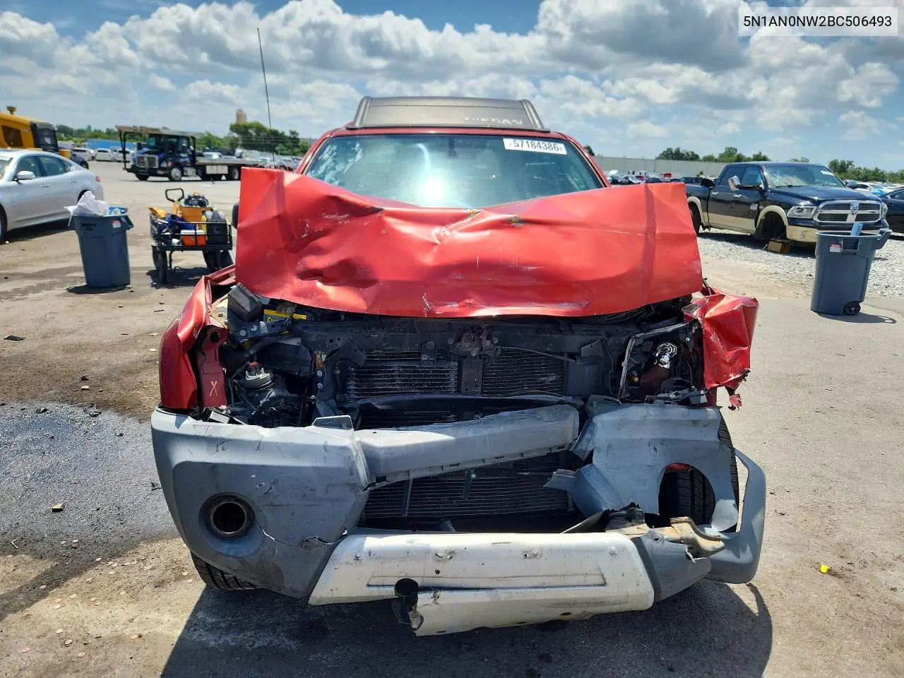 2011 Nissan Xterra X VIN: 5N1AN0NW2BC506493 Lot: 57184386