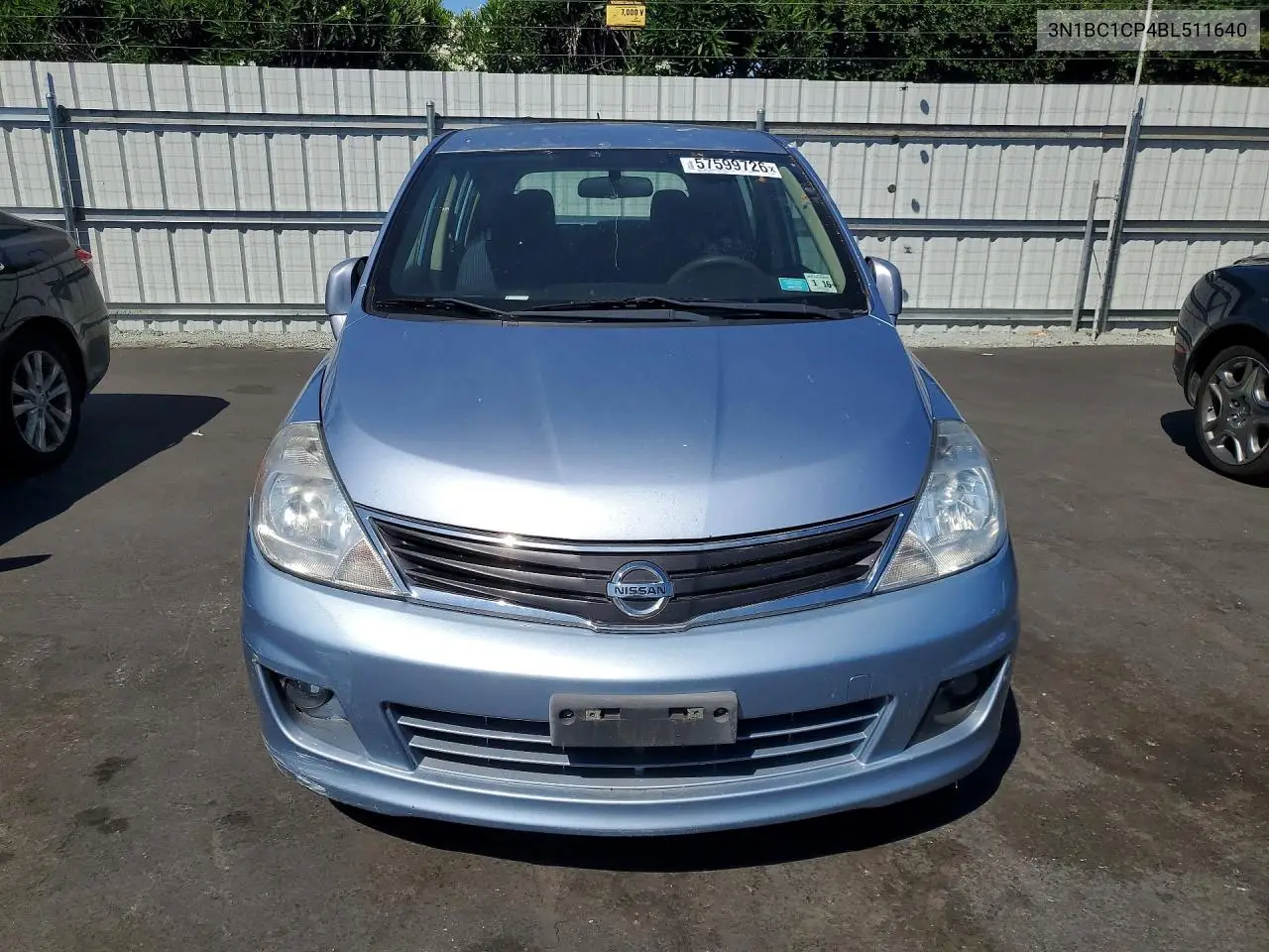 2011 Nissan Versa 1.8 S VIN: 3N1BC1CP4BL511640 Lot: 57599726