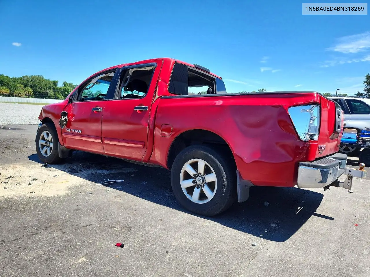2011 Nissan Titan Sv VIN: 1N6BA0ED4BN318269 Lot: 57664606