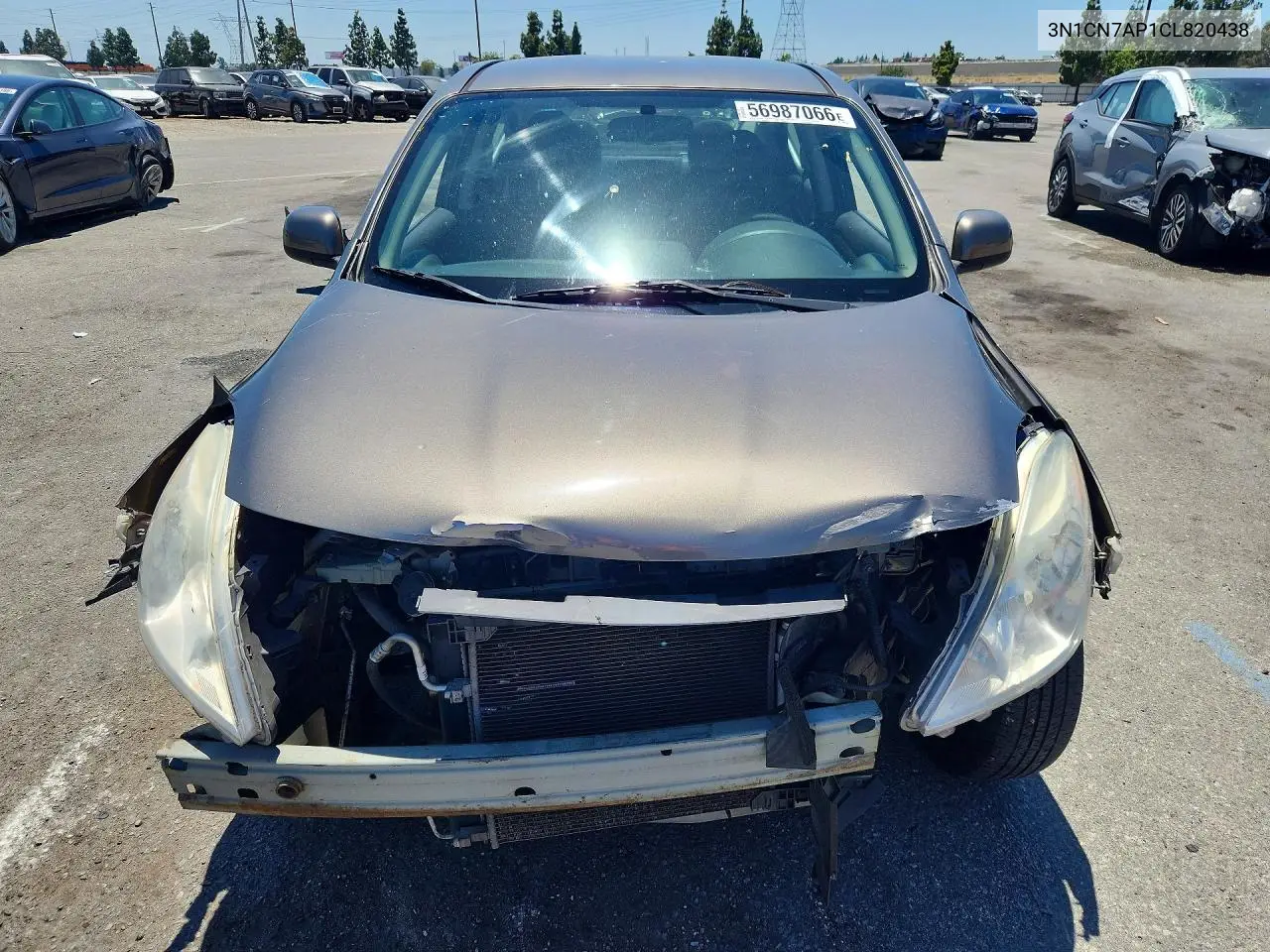 2012 Nissan Versa 1.6 S VIN: 3N1CN7AP1CL820438 Lot: 56987066