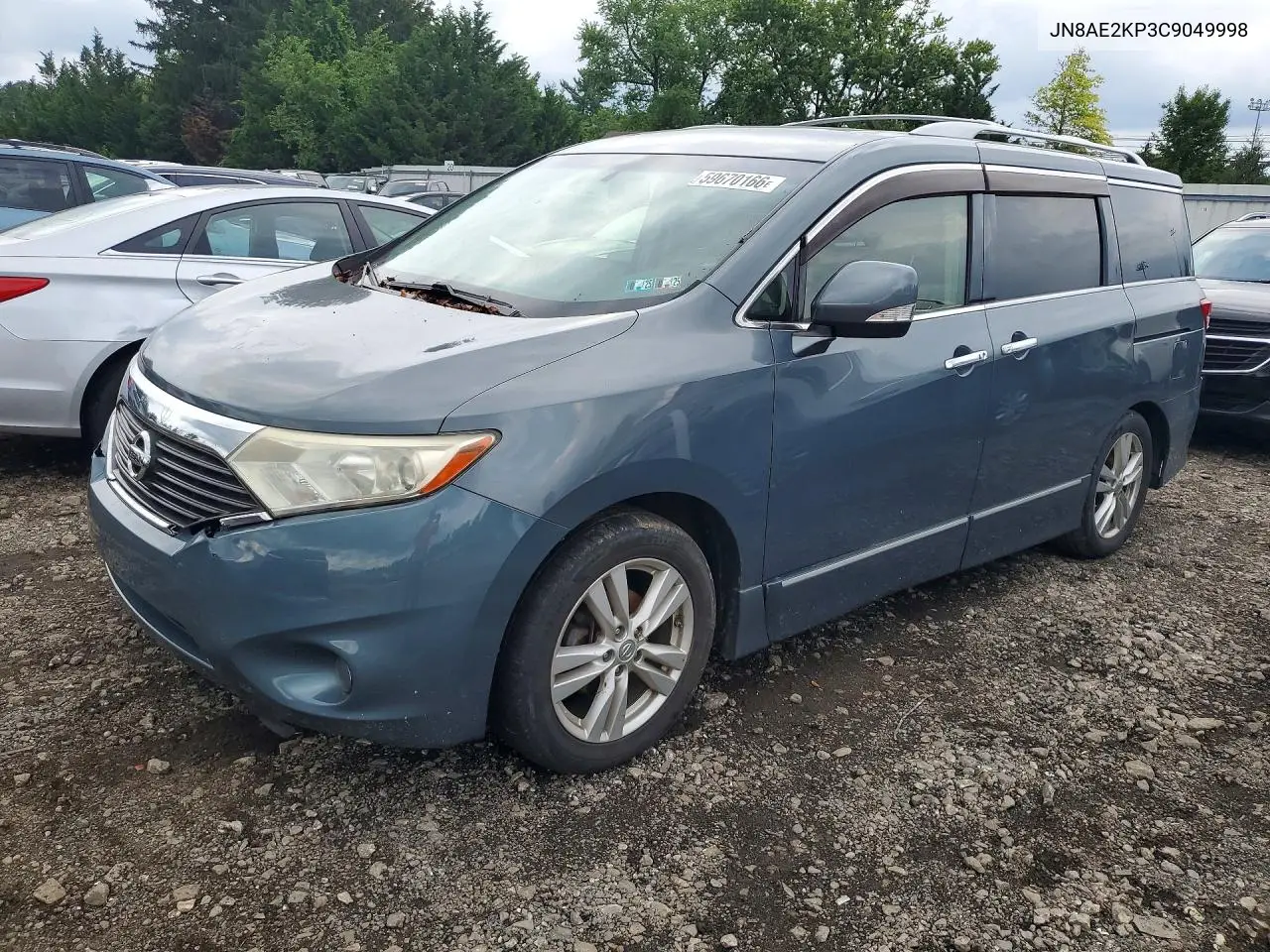 2012 Nissan Quest Sl VIN: JN8AE2KP3C9049998 Lot: 59670166