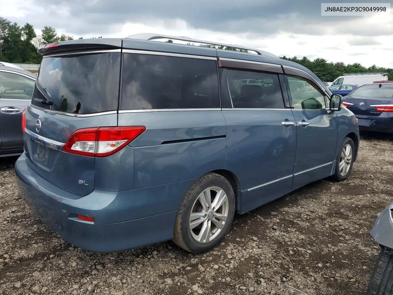 2012 Nissan Quest Sl VIN: JN8AE2KP3C9049998 Lot: 59670166