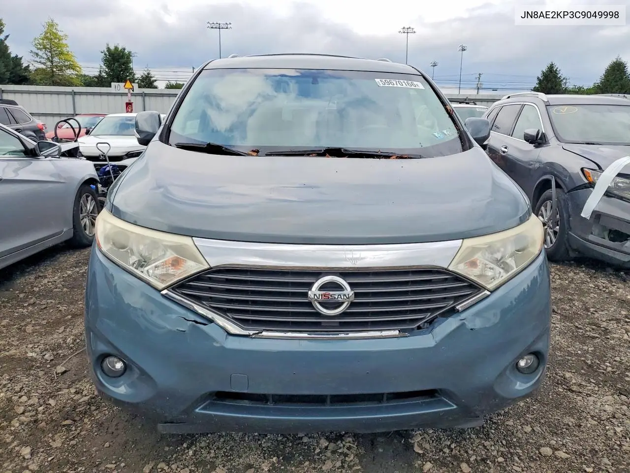 2012 Nissan Quest Sl VIN: JN8AE2KP3C9049998 Lot: 59670166