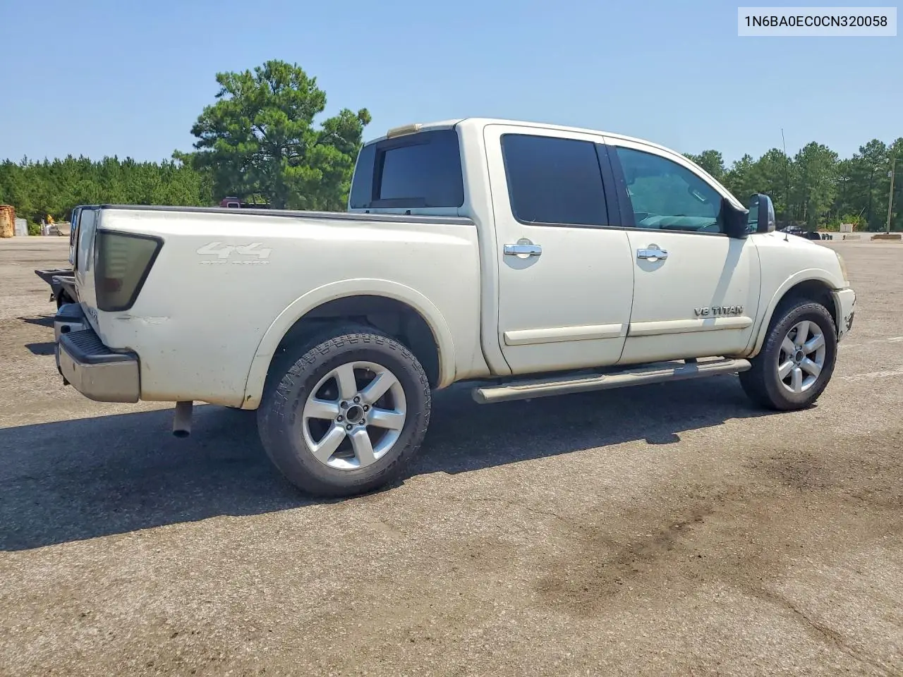 2012 Nissan Titan Sv VIN: 1N6BA0EC0CN320058 Lot: 59833436