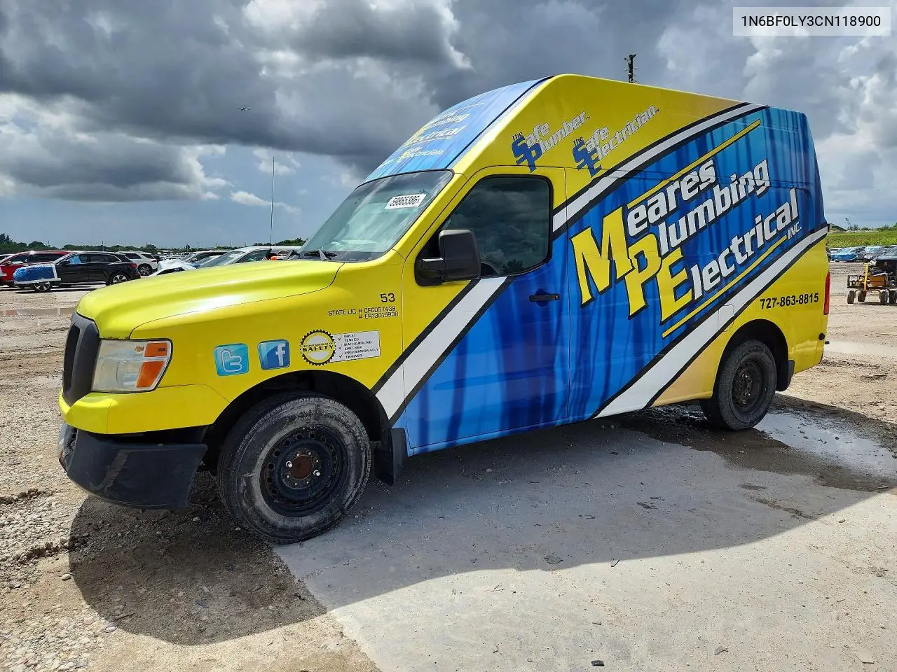 1N6BF0LY3CN118900 2012 Nissan Nv 2500