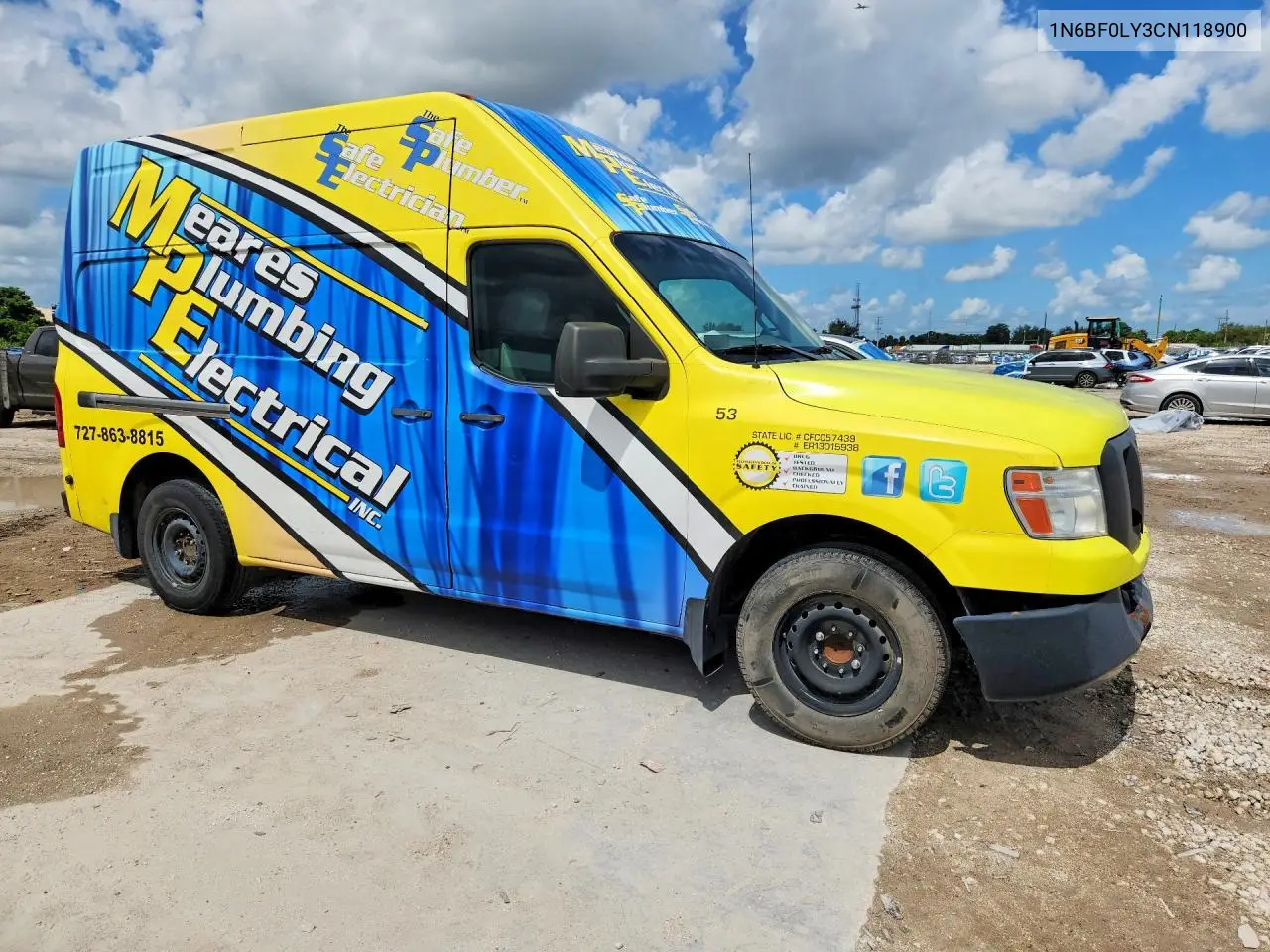 1N6BF0LY3CN118900 2012 Nissan Nv 2500