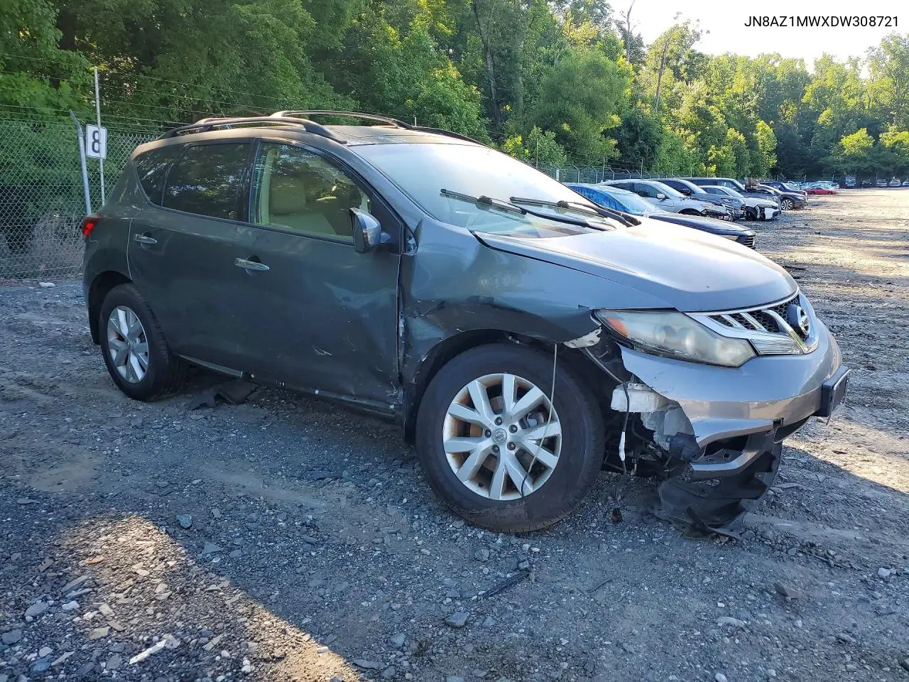 2013 Nissan Murano S VIN: JN8AZ1MWXDW308721 Lot: 55138936