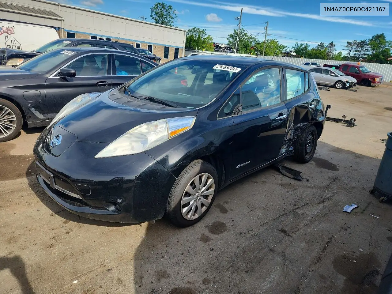 2013 Nissan Leaf S VIN: 1N4AZ0CP6DC421167 Lot: 55688456