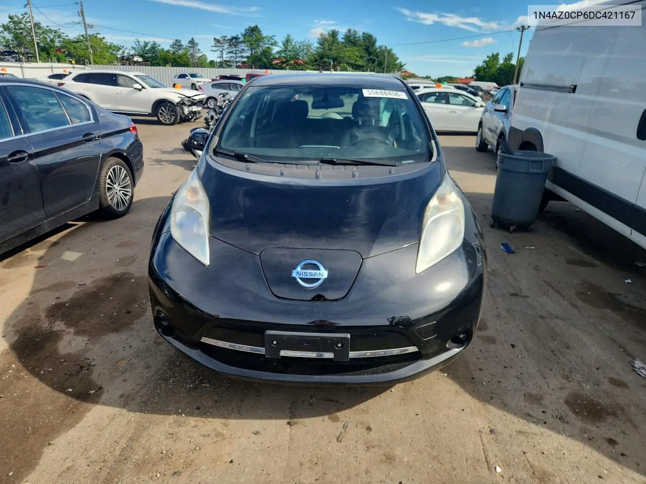 2013 Nissan Leaf S VIN: 1N4AZ0CP6DC421167 Lot: 55688456