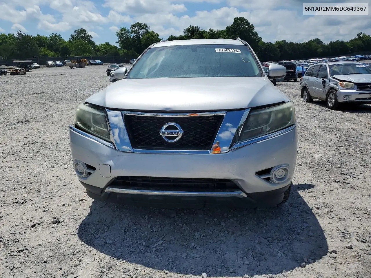 2013 Nissan Pathfinder S VIN: 5N1AR2MM6DC649367 Lot: 57562126