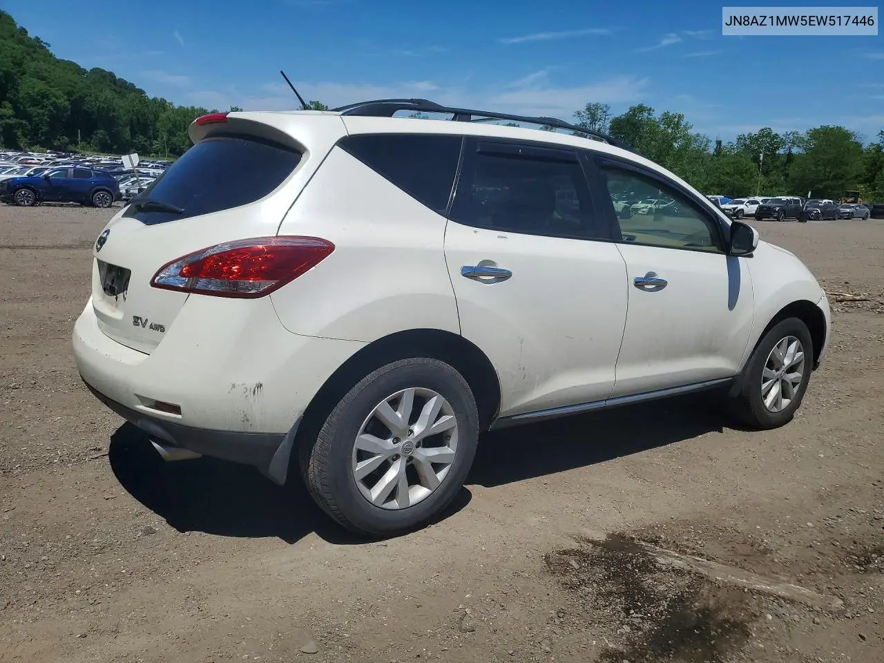 2014 Nissan Murano Sv VIN: JN8AZ1MW5EW517446 Lot: 56505576