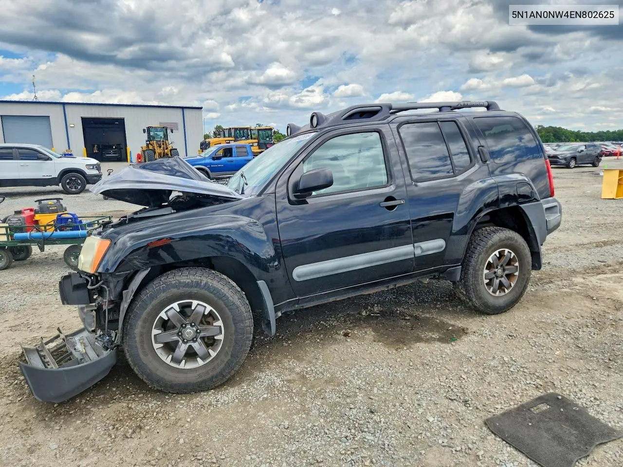 2014 Nissan Xterra Pro-4X VIN: 5N1AN0NW4EN802625 Lot: 57042536