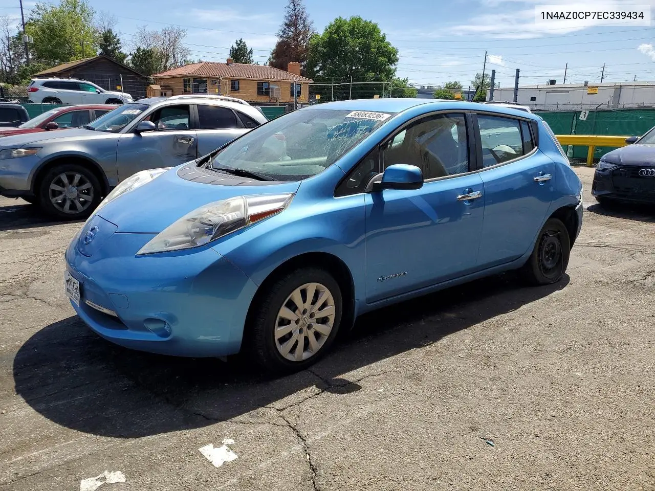 2014 Nissan Leaf S VIN: 1N4AZ0CP7EC339434 Lot: 58083236