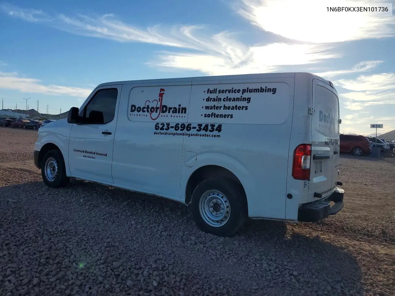 2014 Nissan Nv 1500 VIN: 1N6BF0KX3EN101736 Lot: 58401316